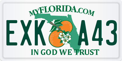 FL license plate EXKA43