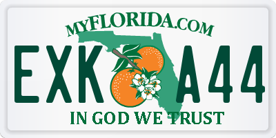 FL license plate EXKA44