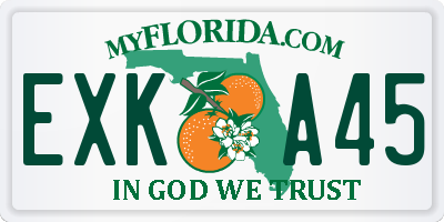 FL license plate EXKA45