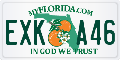 FL license plate EXKA46