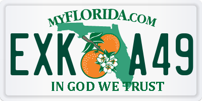 FL license plate EXKA49