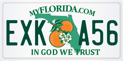 FL license plate EXKA56