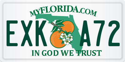 FL license plate EXKA72
