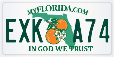 FL license plate EXKA74