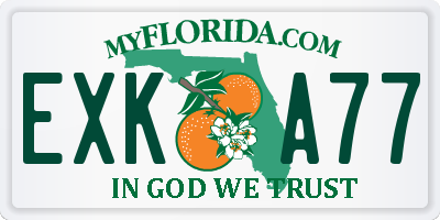 FL license plate EXKA77