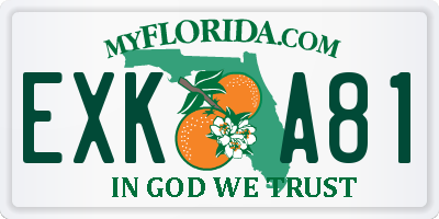 FL license plate EXKA81