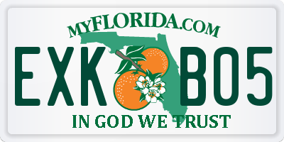 FL license plate EXKB05