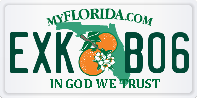 FL license plate EXKB06