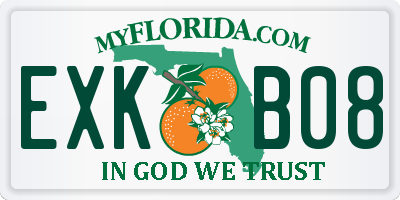FL license plate EXKB08