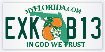FL license plate EXKB13