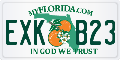 FL license plate EXKB23