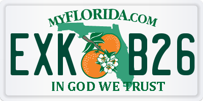 FL license plate EXKB26