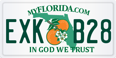 FL license plate EXKB28