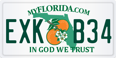 FL license plate EXKB34