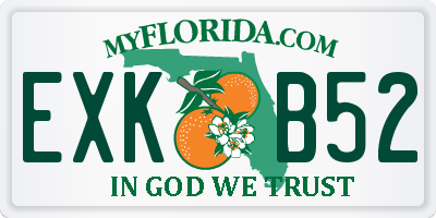 FL license plate EXKB52