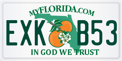 FL license plate EXKB53