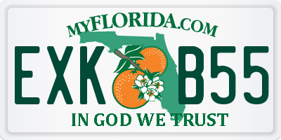 FL license plate EXKB55