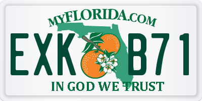 FL license plate EXKB71