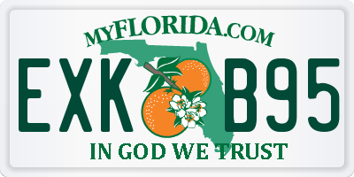 FL license plate EXKB95