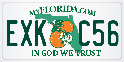 FL license plate EXKC56