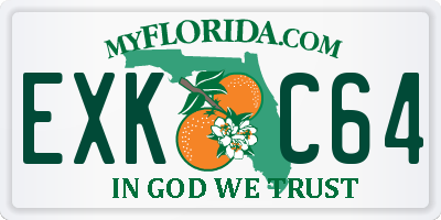 FL license plate EXKC64