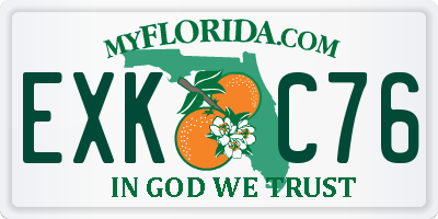 FL license plate EXKC76
