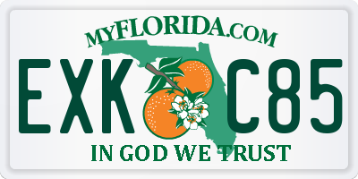 FL license plate EXKC85