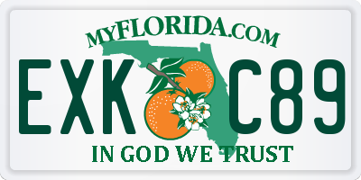 FL license plate EXKC89