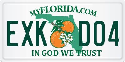 FL license plate EXKD04