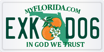 FL license plate EXKD06