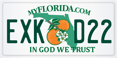 FL license plate EXKD22