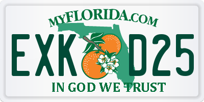FL license plate EXKD25