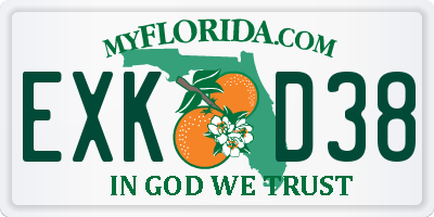 FL license plate EXKD38