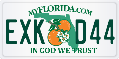 FL license plate EXKD44