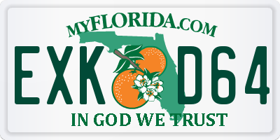 FL license plate EXKD64