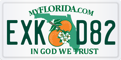 FL license plate EXKD82