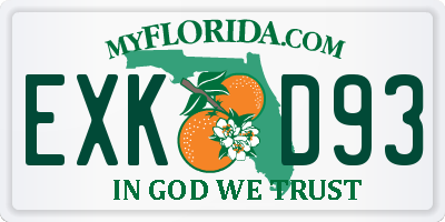 FL license plate EXKD93