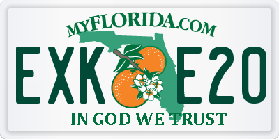 FL license plate EXKE20