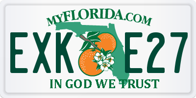 FL license plate EXKE27