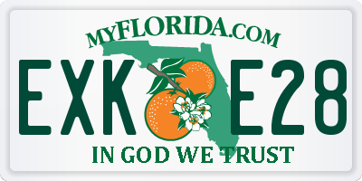 FL license plate EXKE28