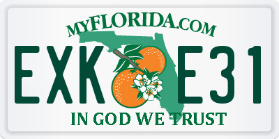 FL license plate EXKE31