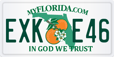 FL license plate EXKE46