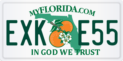 FL license plate EXKE55