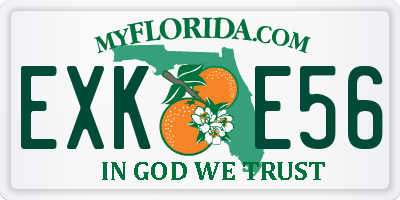 FL license plate EXKE56