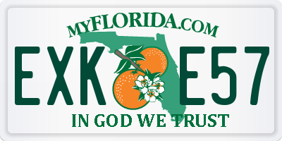 FL license plate EXKE57