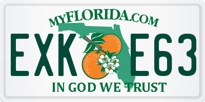 FL license plate EXKE63