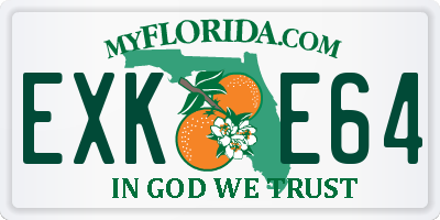 FL license plate EXKE64