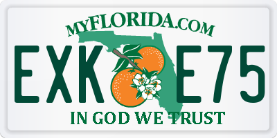 FL license plate EXKE75