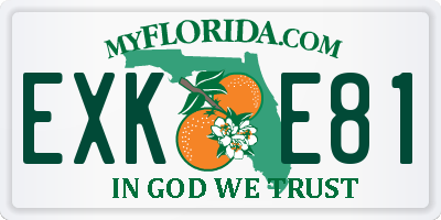 FL license plate EXKE81