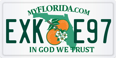 FL license plate EXKE97